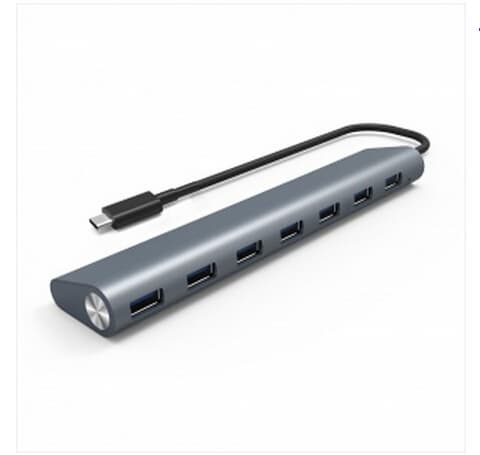 7 port Type C USB Hub _aluminium alloy case